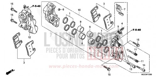 ETRIER DE FREIN AVANT (CB1100CA/CAD/TA/TAD) CB1100CAH de 2017